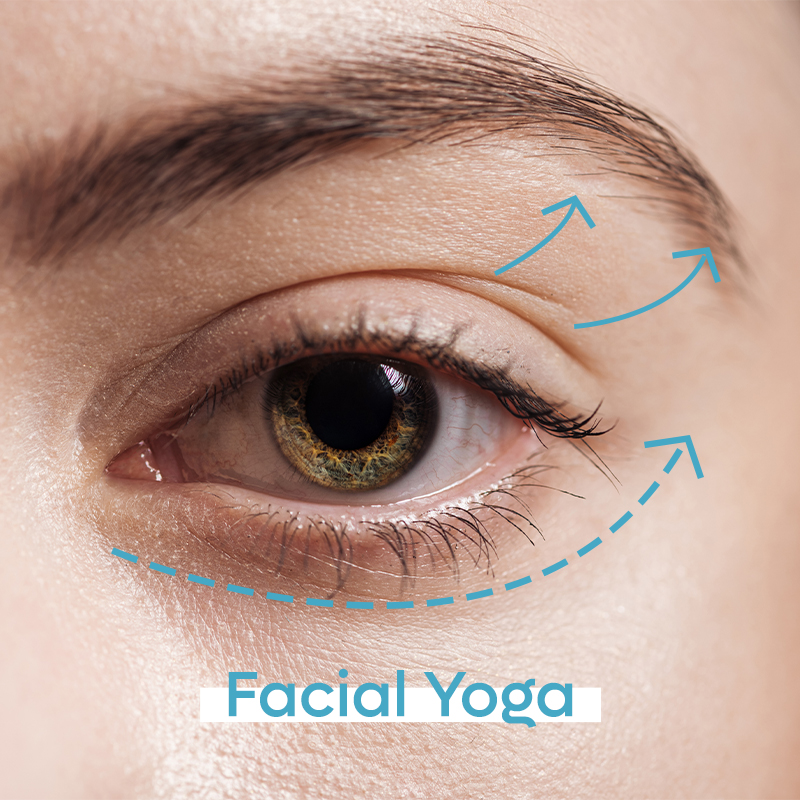 Facial yoga and the Shiny Eyes eye contour